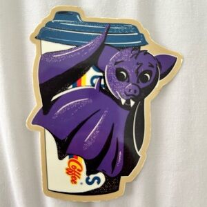 Dutch Bros Glow in the dark Bat sticker